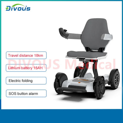 Offre spéciale Mobile Bluetooth contrôlé automatique pliant batterie au Lithium électrique fauteuil roulant handicapé mobilité Scooter