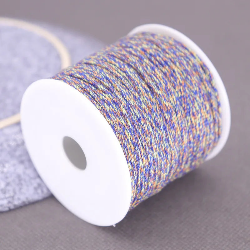 Corde de coton pour macramé, ficelle, ficelle, fil, artisanat, couture, tentures murales faites à la main, bohème, fête de mariage, décoration d'intérieur, 1.2mm, 37m