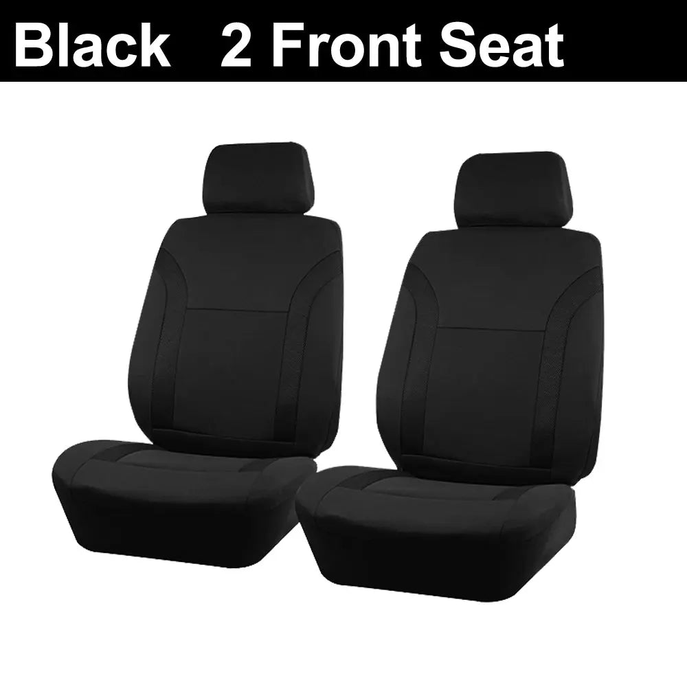 AUTO PLUS-Ensemble de Housses de Siège de Voiture Universelles en Polyester, Protection en Tissu Uni Bicolore, Accessoires Automobiles