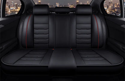 Housse de siège de voiture universelle fendue, entièrement entourée, respirante, confortable, de luxe, en cuir, coussin de siège de voiture, housse de siège complète