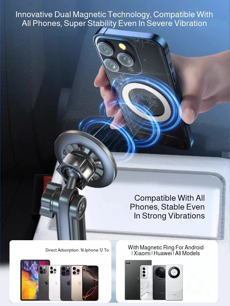 Voiture 2-1 support de téléphone portable magnétique support de verre support de téléphone portable magnétique Rotation horizontale verticale porte-boissons universel