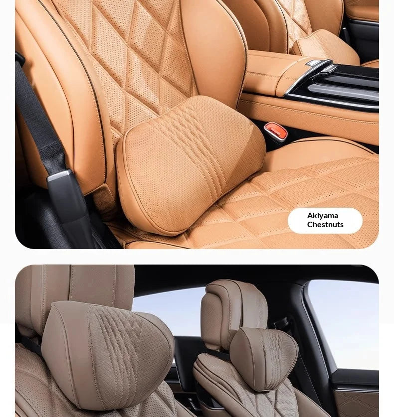 Coussin de nuque et de soutien lombaire pour voiture, universel toutes saisons, coussin lombaire respirant avec contour ergonomique pour la taille