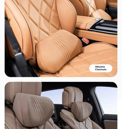 Coussin de nuque et de soutien lombaire pour voiture, universel toutes saisons, coussin lombaire respirant avec contour ergonomique pour la taille