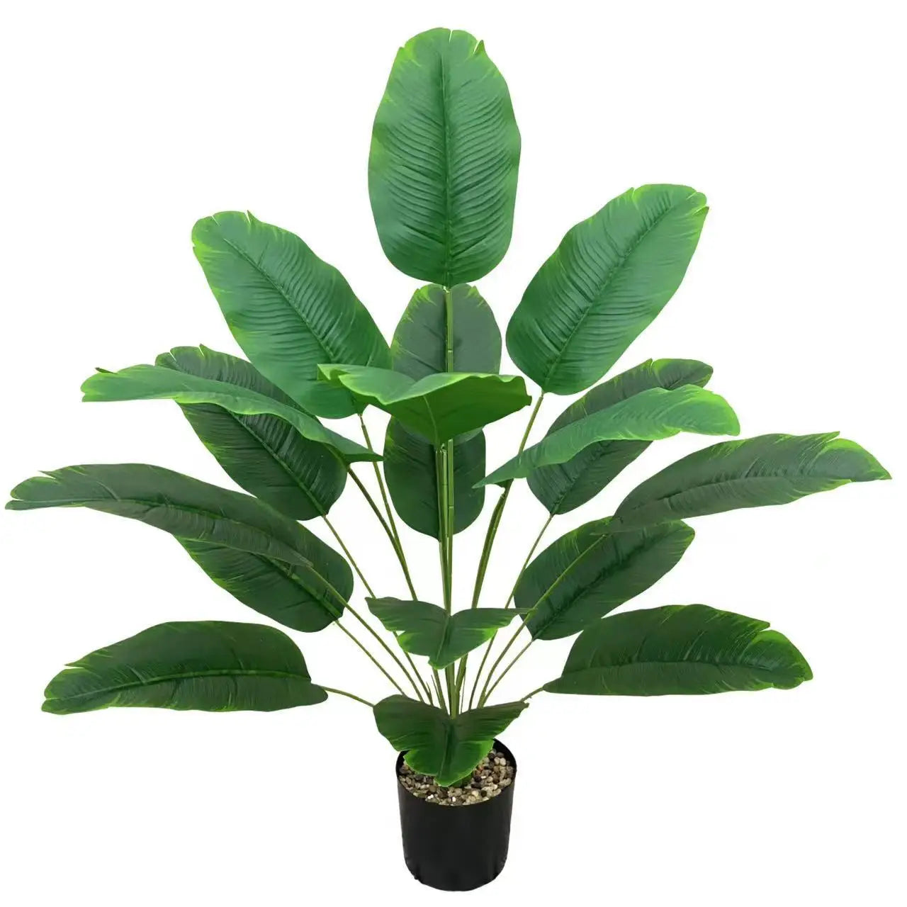 Arbres banane artificiels avec 48 feuilles tropicales réalistes, pour jardins, mariages, maisons, bureaux, sans Pots de fleurs, 2 pièces