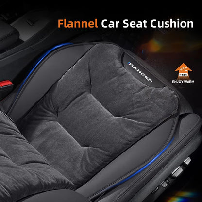 Housse de siège de voiture en flanelle pour Ranger T9 T7 T1 Raptor, coussin de siège avant/arrière de voiture en peluche chaud d'hiver, accessoires d'intérieur automobile