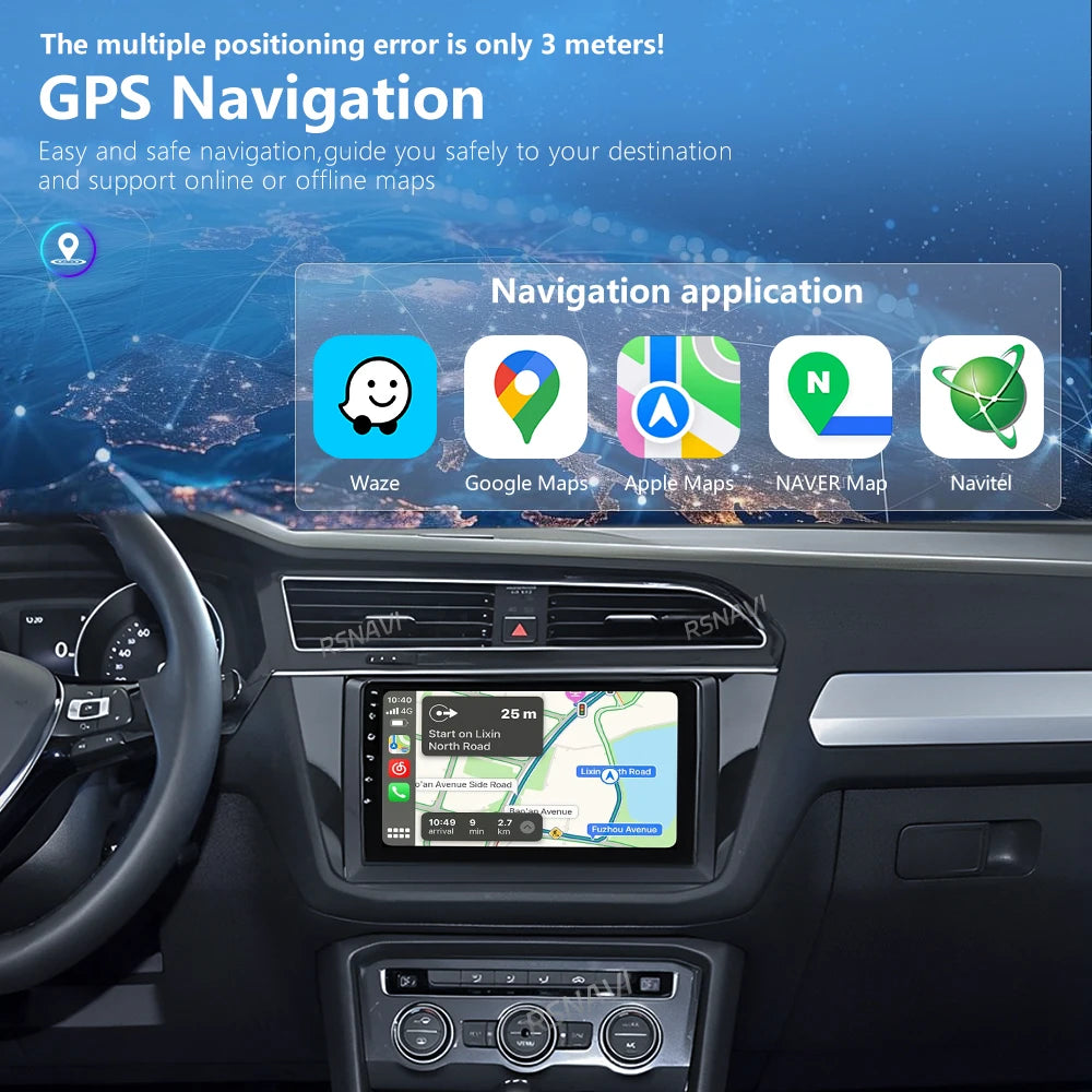 Android 15 Carplay Auto 2K écran autoradio lecteur multimédia pour Volkswagen Tiguan 2 Mk 2016 2017-2019 2 din Autoradio stéréo