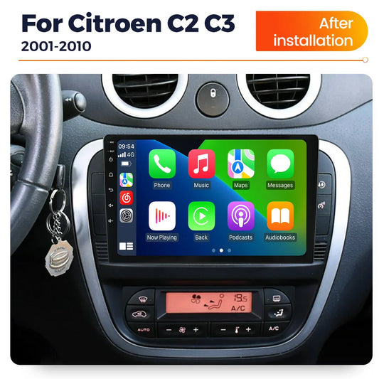2025 nouvelle autoradio Carplay Android Auto pour citroën C2 C3 2001 2002 2003 - 2010 lecteur multimédia de voiture avec cadre GPS RDS stéréo carplay sans fil systèmes intelligents auto carplay voiture autoradio