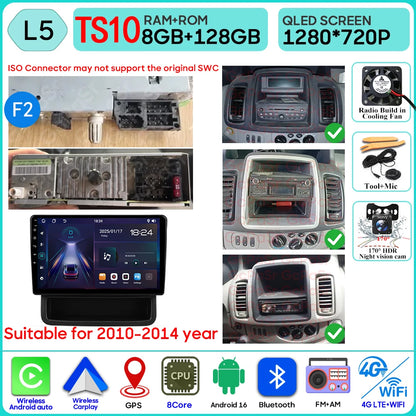 Autoradio Android 16 pour Renault Trafic 2 pour Opel Vivaro A pour Nissan primastar 2001 - 2014 GPS Navigation Carplay Android Auto