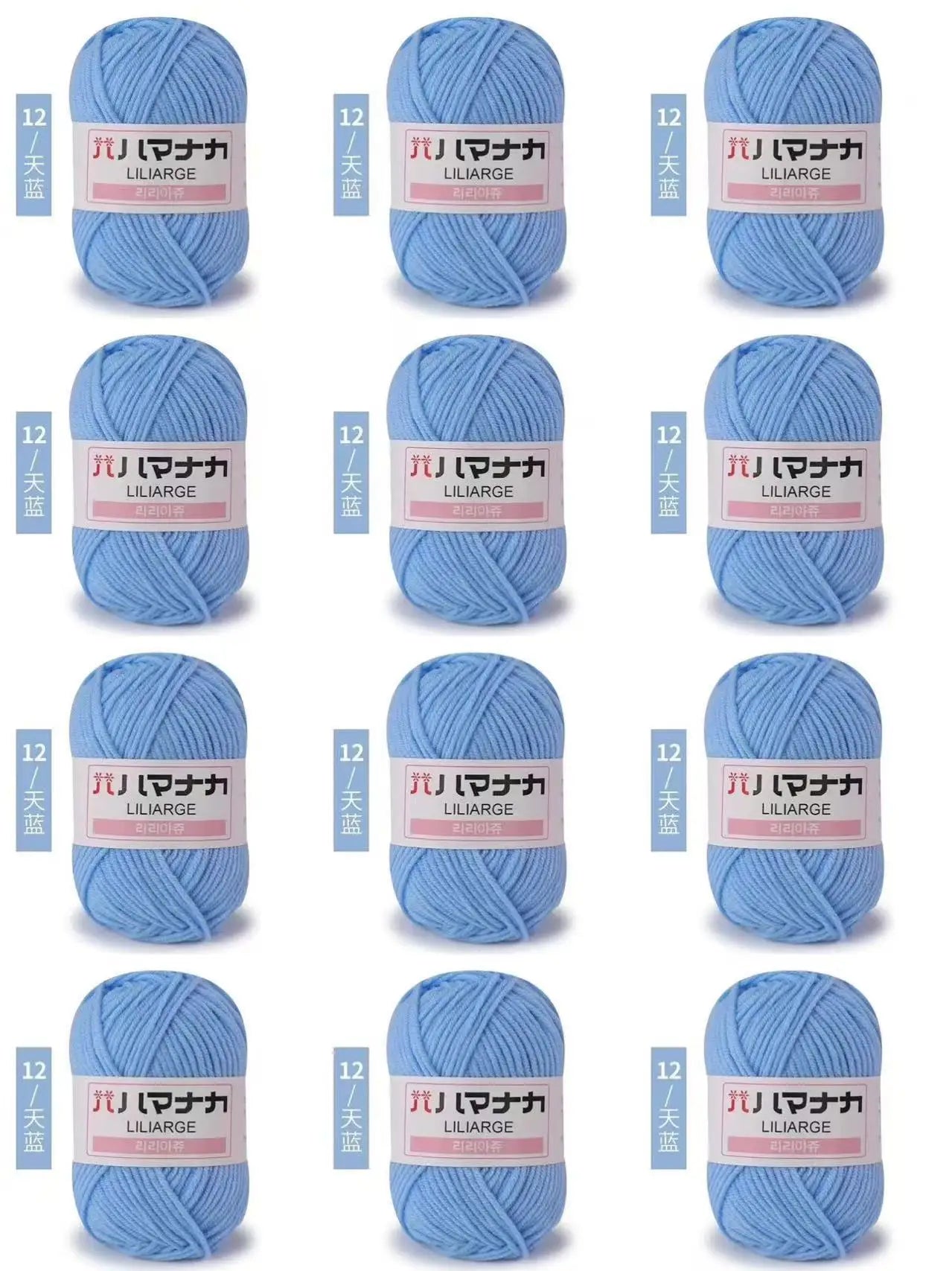 12 pièces 300g fil de lait fait à la main grossier bricolage tissage boule de fil pour pull chapeau écharpe et autres vêtements doux Crochet fil à tricoter