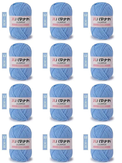 12 pièces 300g fil de lait fait à la main grossier bricolage tissage boule de fil pour pull chapeau écharpe et autres vêtements doux Crochet fil à tricoter