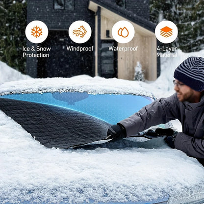 Juste de pare-brise avant de voiture pour SUV, pare-soleil coupe-vent, neige, ultra optique, protection, été, hiver, qualité