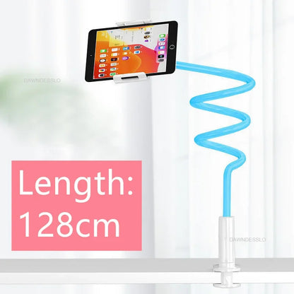 Support de téléphone 128cm, support paresseux, appui-tête, lit 360, bras longs flexibles, support à pince pour IPhone Samsung et appareil 3.5 ~ 6.7 pouces
