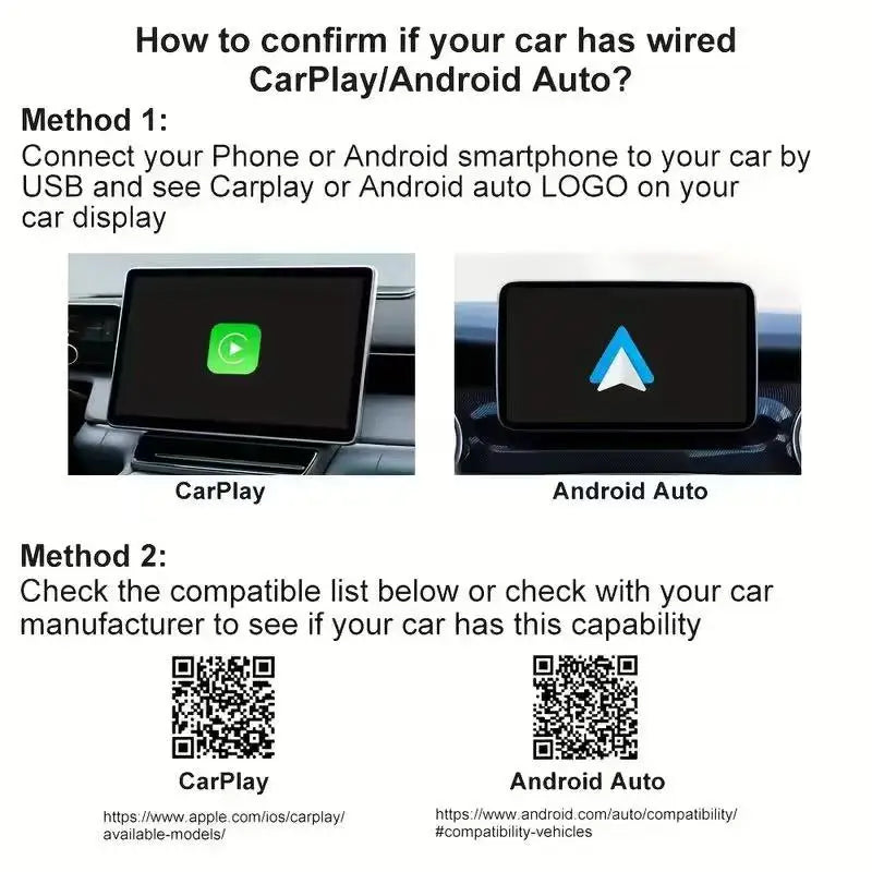 Adaptateur CarPlay sans fil 2 en 1 et adaptateur sans fil Android Auto, WiFi 5Ghz type-c/USB Plug Play CarPlay sans fil, 2026
