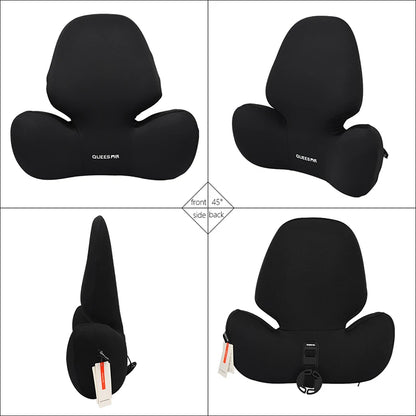 High Quality Universal Car Headrest Cushion Car Seat Neck Pillow Perforated Leather Breathable Lumbar Support Car Pillow
