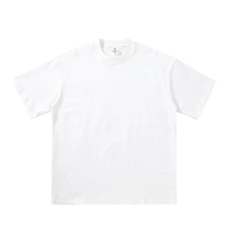 2025 été hommes et femmes T-shirt coton solide t-shirts surdimensionné à manches courtes T-shirt mode doux blanc noir T-shirt vêtements hauts