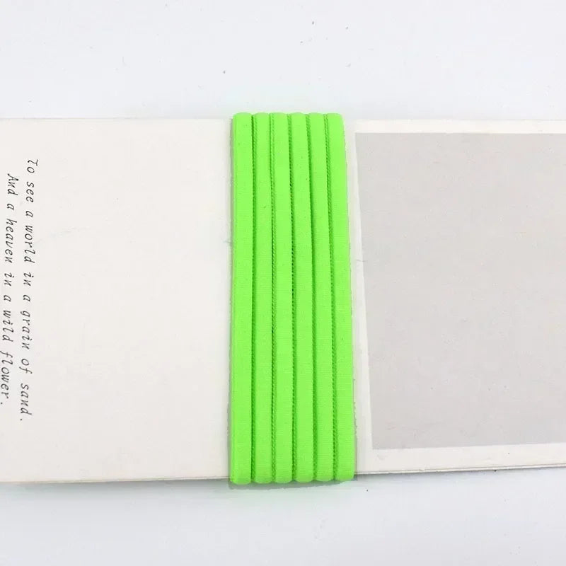 Bande élastique 5/10/20M 3/5mm, noyau d'huile, corde en Nylon pour attaches de cheveux, sangle de masque, bande extensible, soutien-gorge, chaussures, bandes en caoutchouc, accessoires de couture