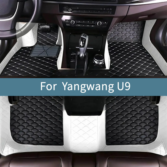 Tapis de sol de voiture en cuir pour Yangwang U9 2024 2025 2026, ensemble complet imperméable pour tous les temps