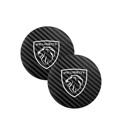 Tapis de tasse d'eau en cuir, 2 pièces, accessoires automobiles pour Peugeot 408 4008 308 3008 Rifter 5008 508 2008 208 301 RCZ 407 108