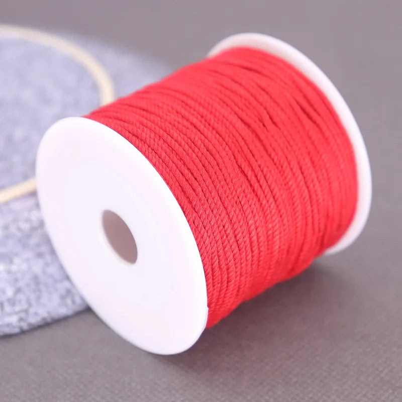 Corde de coton pour macramé, ficelle, ficelle, fil, artisanat, couture, tentures murales faites à la main, bohème, fête de mariage, décoration d'intérieur, 1.2mm, 37m