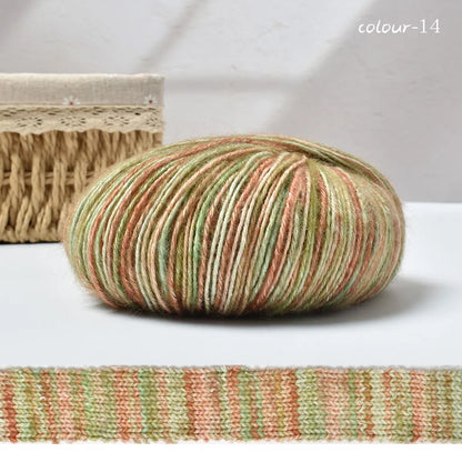 Rouleau de fil à gâteau dégradé, 50g/rouleau, bricolage, laine tricotée à la main, fil Mohair, fil de coton, fil doux au Crochet, vêtements, chapeau, écharpe
