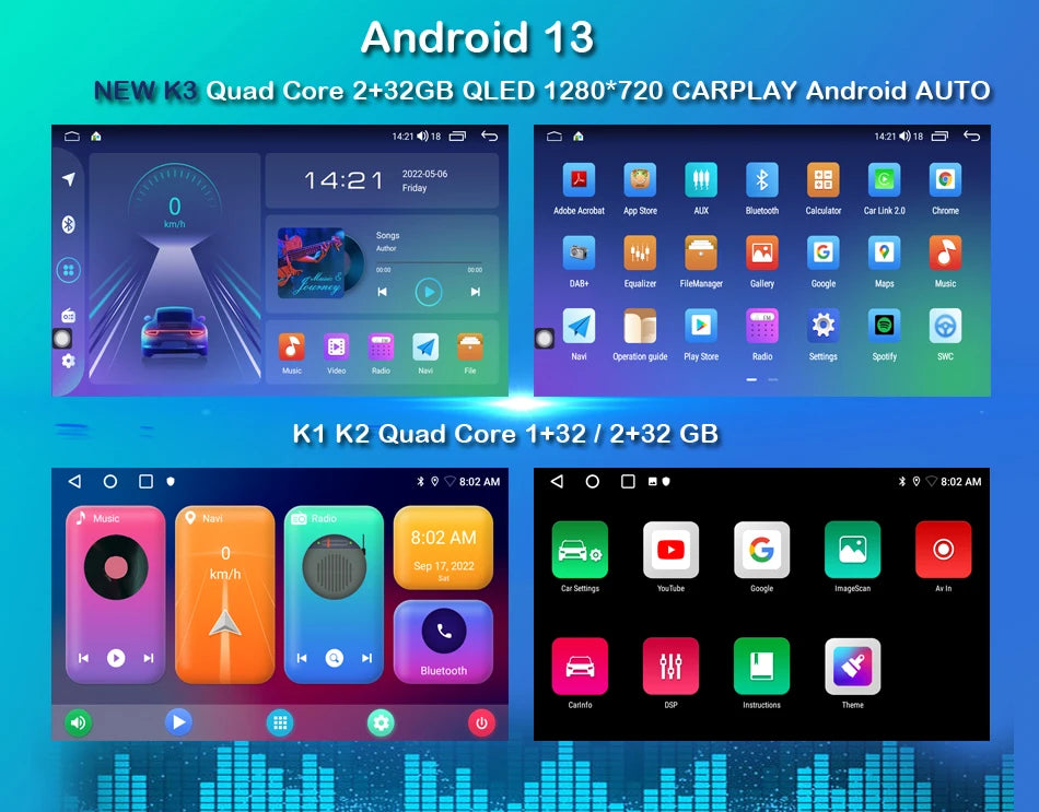 Autoradio Android, WIFI, FM, GPS, Stéréo, 2 DIN, Unité Centrale avec Cadre, pour Voiture KIT 5008, 4008, 3008, 2017, 2018, 2019, 2020
