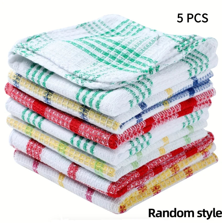 Chiffon à vaisselle tissé en grille - Séchage rapide, absorbant, pour le lavage des mains, chiffon carré, pour le nettoyage et le séchage du salon