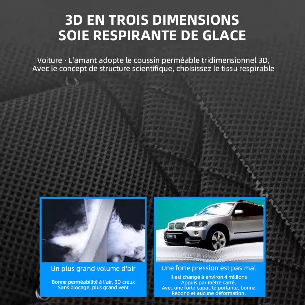 Coussin avant de siège d'air frais de voiture USB12V/24V, siège de ventilateur de voiture universel à refroidissement rapide, réglage à 3 vitesses, coussin de siège ventilé pour voiture