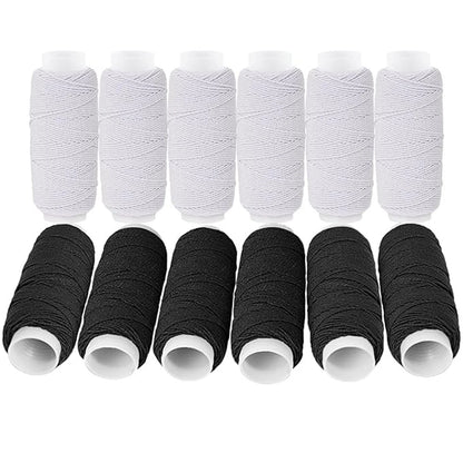Cordon artisanal élastique de sertissage de 0.75mm, 20m de chaque bobine, fil élastique de sertissage pour la couture, cordon artisanal de tricot matelassé, perles de bricolage