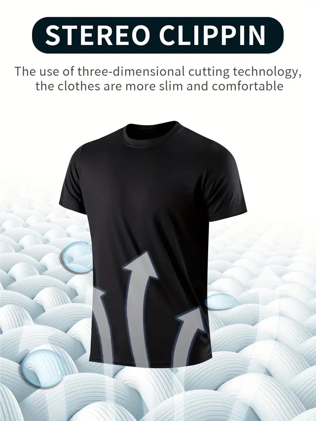 T-Shirt à Col Rond pour Homme, Noir Ultra observateur, vaccage Rapide, Respirant, Absorbant la Sueur, Adapté au Fitness Gym et Ru, 5 Pièces