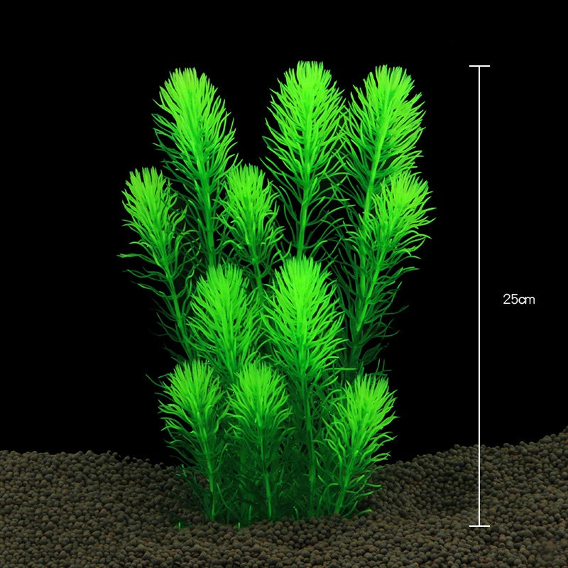 Plantes artificielles décoratives pour aquarium, herbe aquatique en plastique pour décorations d'aquarium, accessoires pour aquarium, plantas acuario