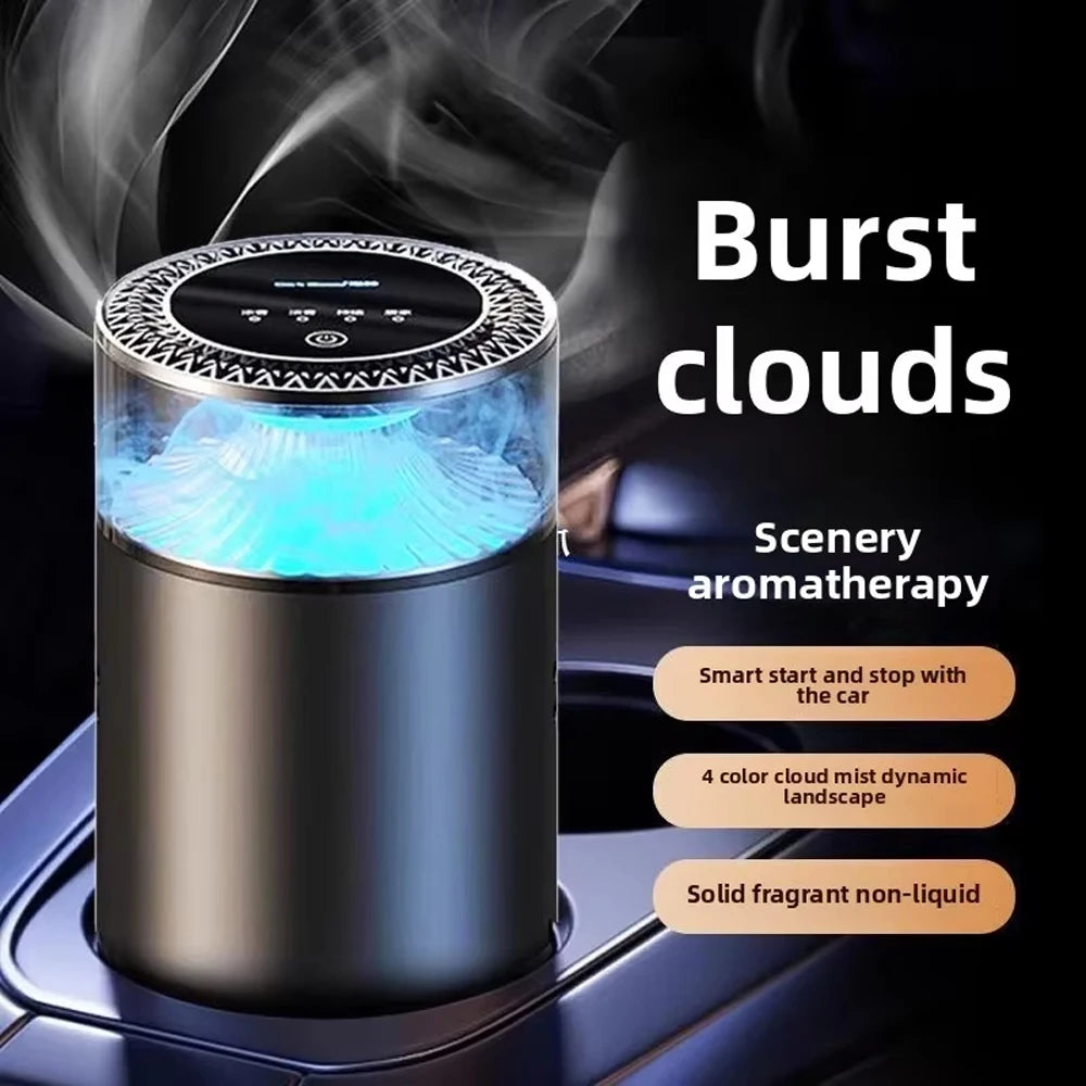 Désodorisant pour voiture, brume de mer et arôme de nuage, diffuseur d'atomisation intelligent, parfum naturel, machine de désodorisant à pulvérisation automatique, nouvelle collection 2025