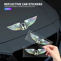 Autocollants d'ailes d'ange arc-en-ciel laser pour Honda Civic Accord, accessoires de voiture précieux, Fit City Vezel CRV Odyssey Jazz Prelude Insight