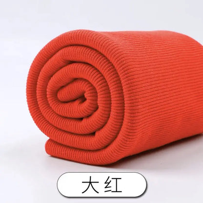 Tissu fileté élastique en coton, manches de sweat-shirt, col, ourlet, bord inférieur, tissu tricoté à revers élastique pour vêtements