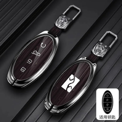 Housse de luxe en alliage de zinc pour BYD Yangwang U8 / U9 / U7 – Coque de protection premium avec porte-clés, accessoires d'intérieur de voiture