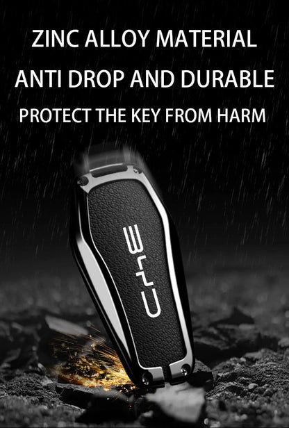 Nouveau Style en alliage peau de mouton voiture clé housse pour BYD chanson Pro Plus Max Dmi EV joint dauphin télécommande clé Auto accessoires