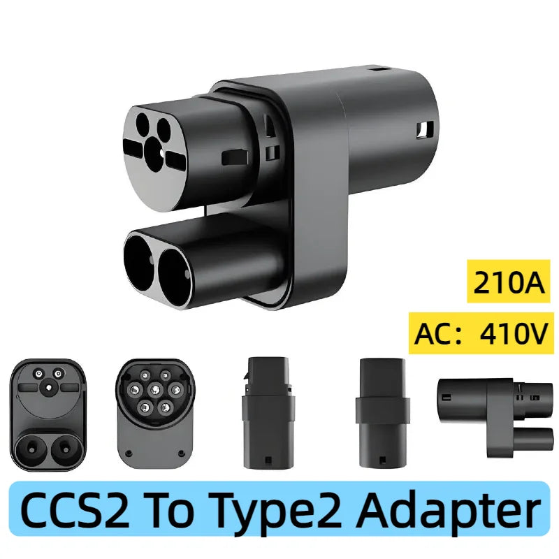 Kolanky CCS2 à Type2 CCS2 adaptateur de compresseur convertisseur de charge de véhicule électrique pour Tesla modèle S X avant l'année 2016 voitures