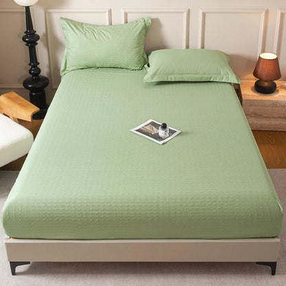 Housse de matelas unie douce pour la maison, drap-housse avec bande élastique pour lit simple, double, king, queen 90/120/150/180/200CM