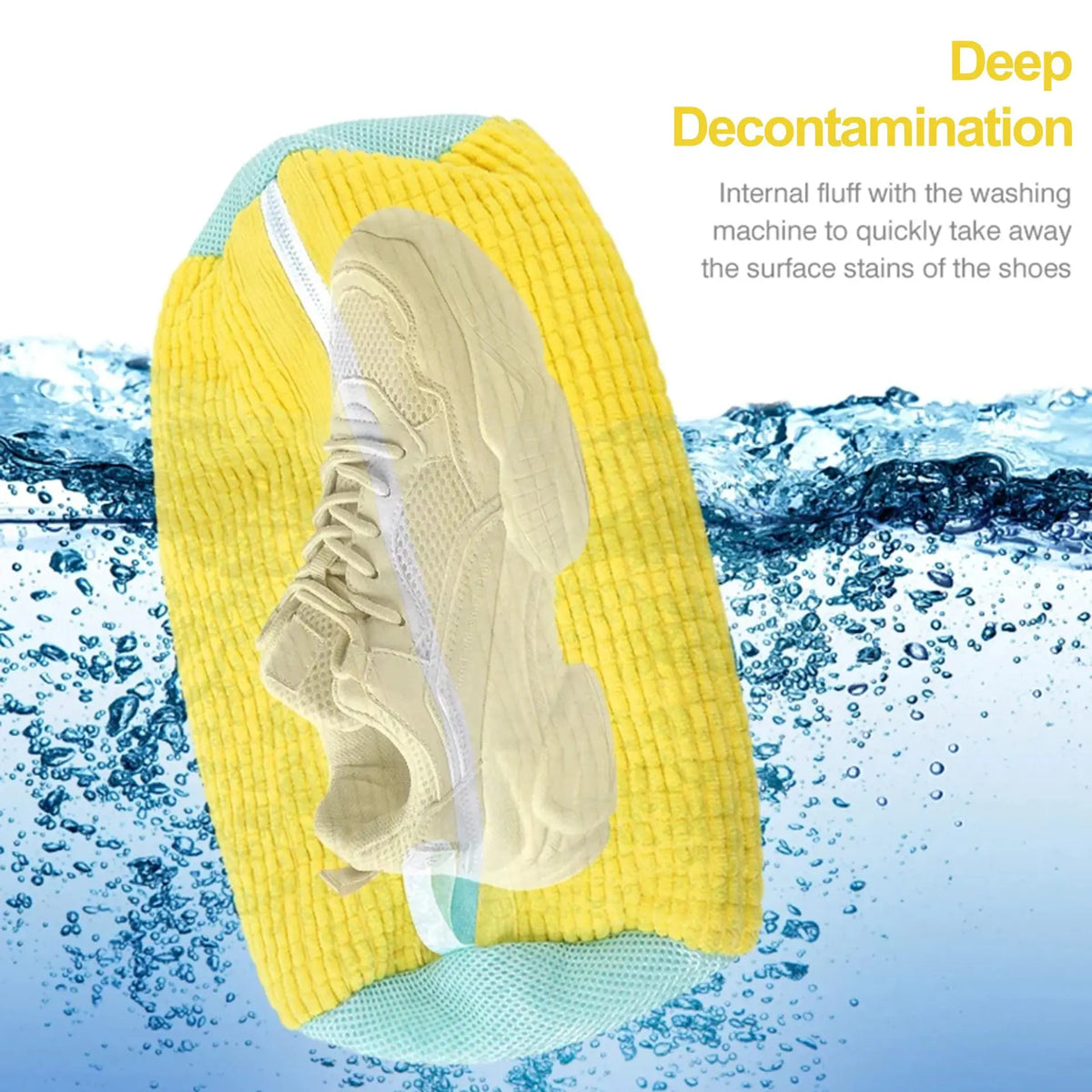 Sac de lavage pour chaussures durable (1/2 pièces) pour tous types de chaussures, idéal pour les baskets et les chaussures décontractées, sac de lavage pour la lessive