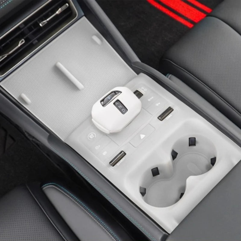 Couvercle d'engrenage de commande centrale pour BYD Qin L, poignée d'engrenage en Silicone, couvercle de boîte d'accoudoir, Anti-protection et produits spéciaux décoratifs