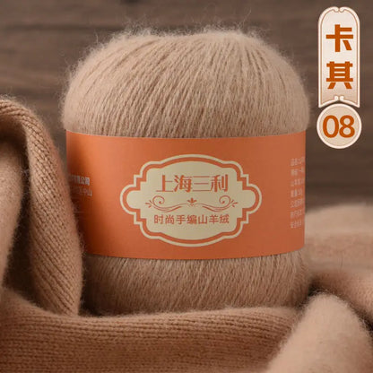 Fil de cachemire mongol chaud 100 g/ensemble, 3 plis, pour pull, gants, Crochet, écharpe à tricoter, fil de laine, doux pour la peau, uni, 100%