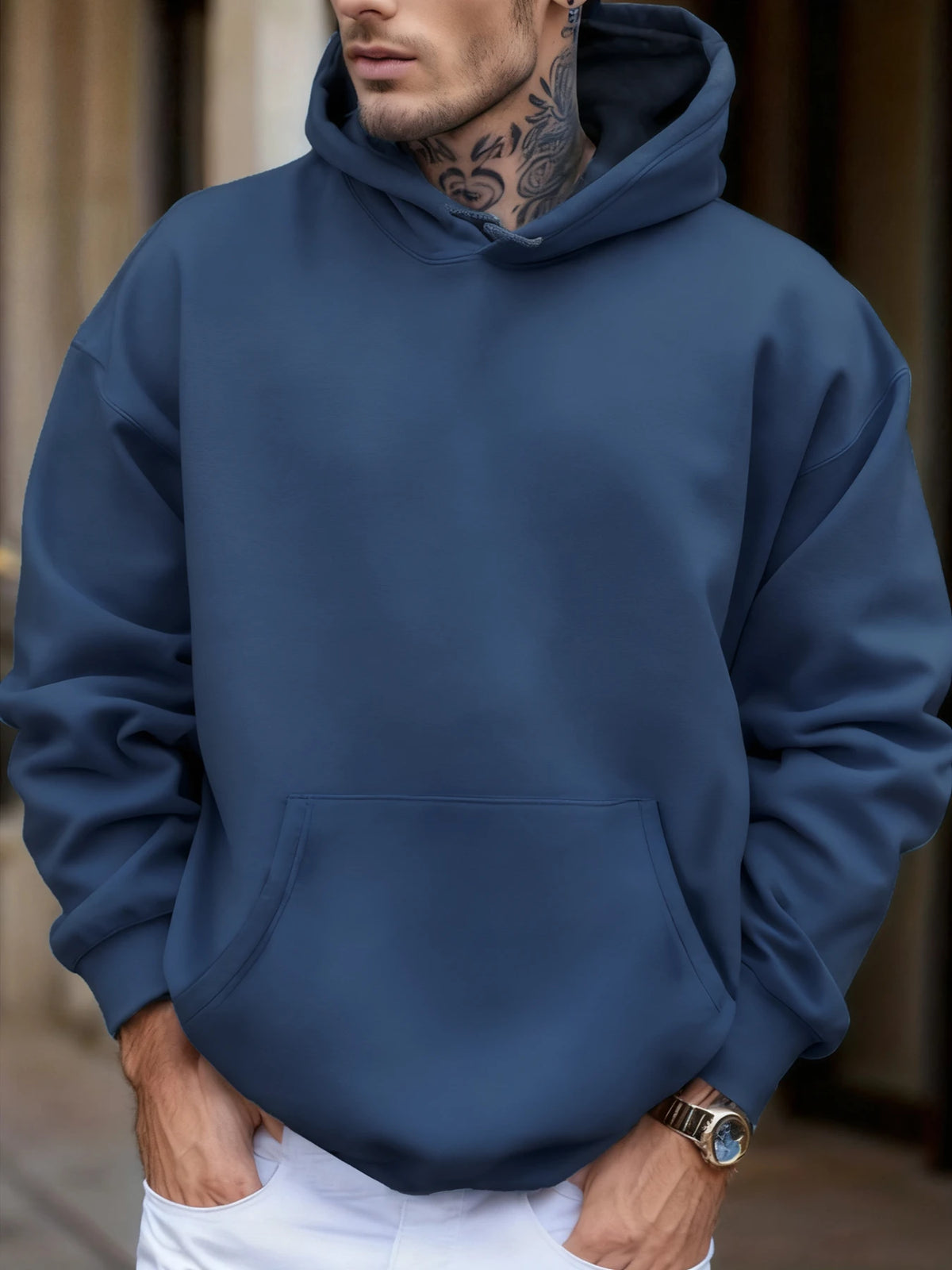 Sweat-shirt à capuche pour homme, doux et solide, confortable, avec poches en polaire, basique, chaud, Streetwear, décontracté, ample, unisexe, automne