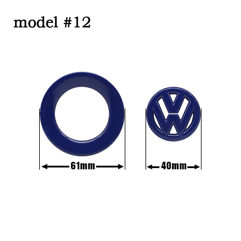 Autocollant emblème de volant de voiture ABS 40mm 61mm, pour Volkswagen VW GTI Polo Golf Caddy Jetta Sharan Passat Logo Badge accessoires