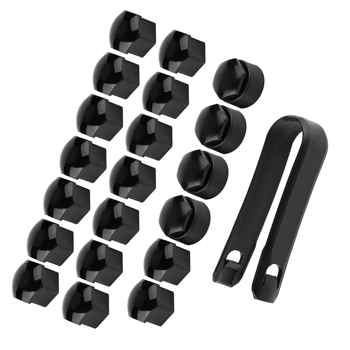 Capuchons d'écrou de roue de voiture, 17mm, 19mm, 21mm, couvercle de vis de moyeu automatique de roue de voiture, protection anti-étirement, couvercle de vol, accessoires automobiles, 20 pièces