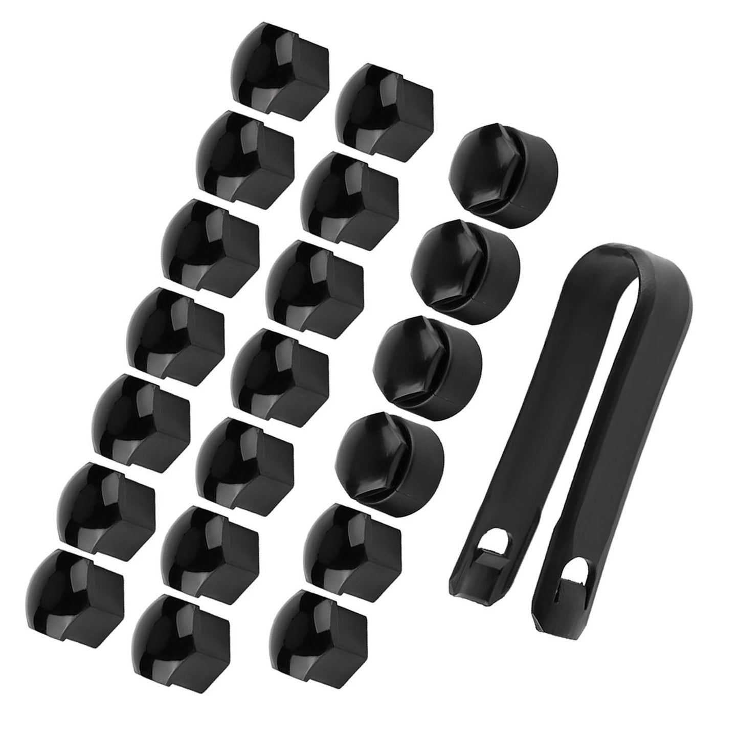 Capuchons d'écrou de roue de voiture, 17mm, 19mm, 21mm, couvercle de vis de moyeu automatique de roue de voiture, protection anti-étirement, couvercle de vol, accessoires automobiles, 20 pièces