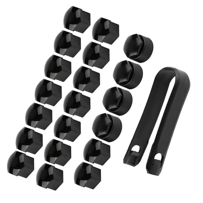 Capuchons d'écrou de roue de voiture, 17mm, 19mm, 21mm, couvercle de vis de moyeu automatique de roue de voiture, protection anti-étirement, couvercle de vol, accessoires automobiles, 20 pièces