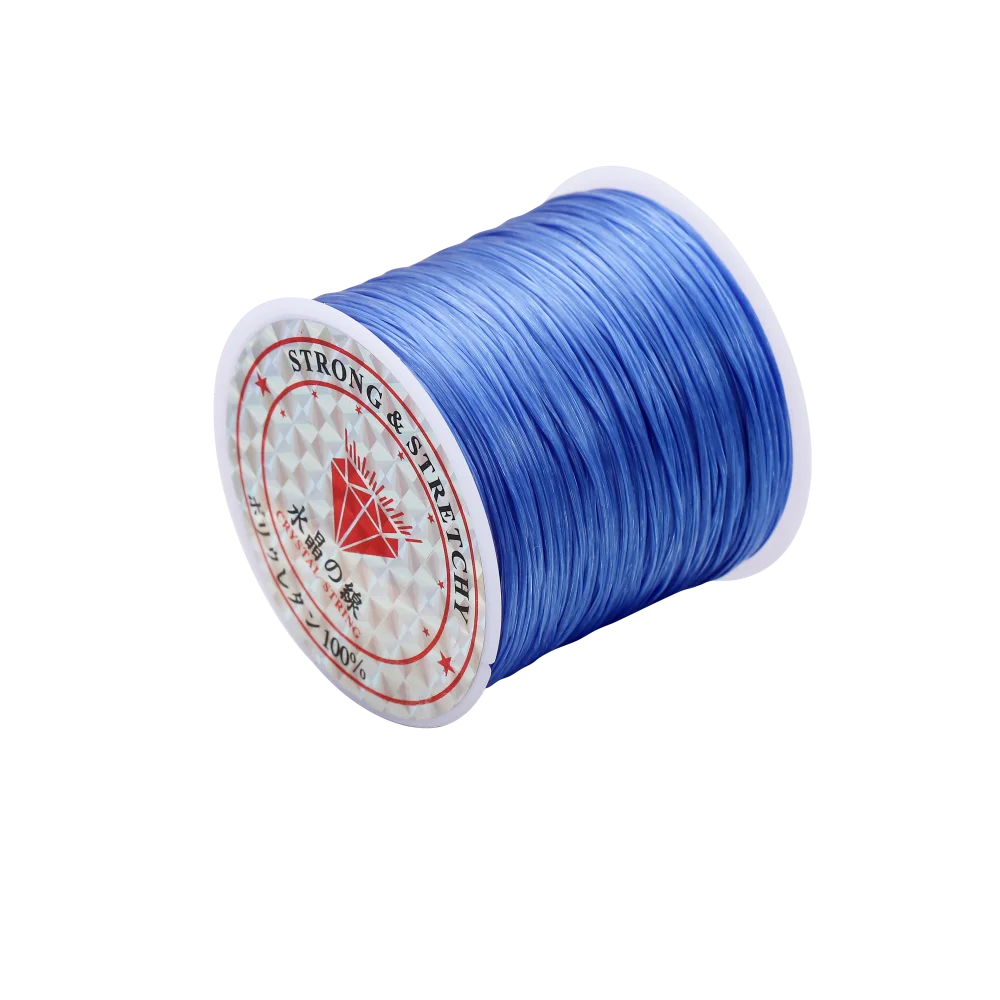 Fil élastique rond en cristal, 10 mètres, 0.7mm, cordon extensible en caoutchouc et Nylon pour la fabrication de bijoux, Bracelet de perles