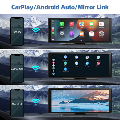 Carplay portable universel pour écran de voiture, écran Carplay sans fil stéréo de voiture sans fil avec Carplay Android Auto, écran tactile de voiture