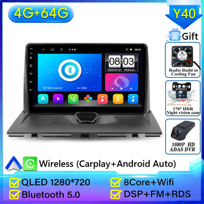 Autoradio Carplay pour KIT Rods 2 G9, Cristaux en Jumpy, Fiat Scudo, Toyota Proace 2007-2017, Navigation GPS, No 2Din, 4G