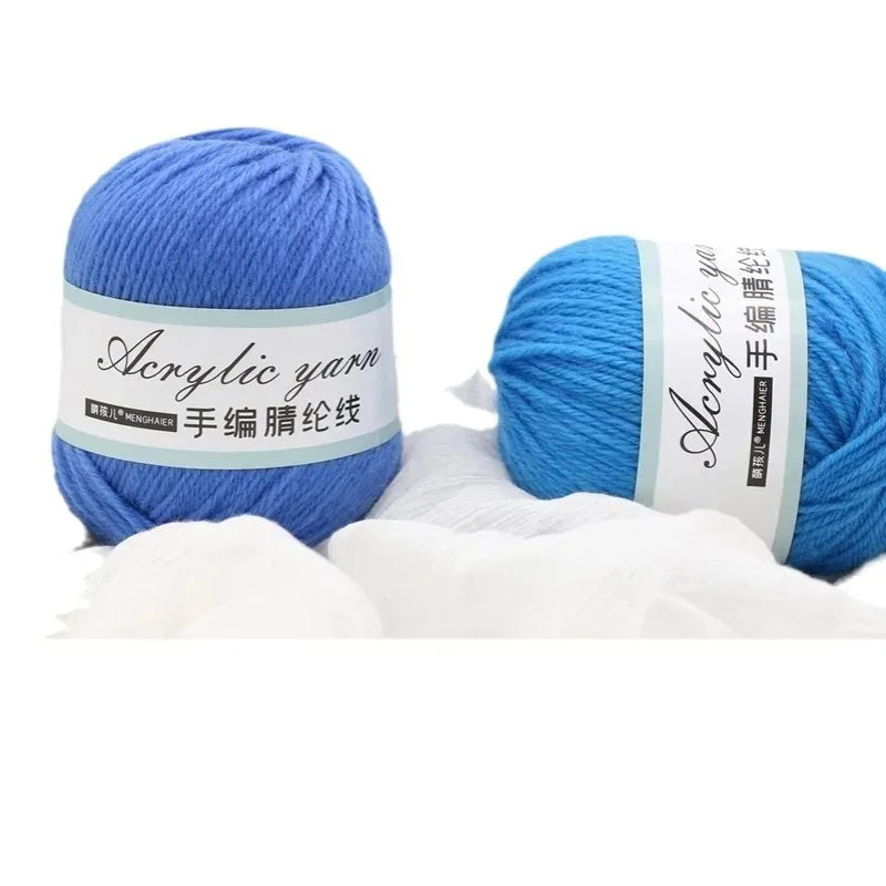 Fil tricoté en acrylique mélangé à 4 brins, avec crochet pour pull, chaussures, pantoufles, écharpe, démarreur tissé à la main pour débutants