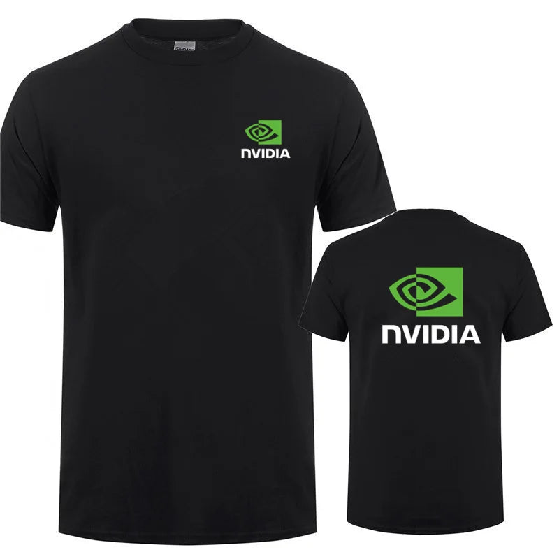 تي شيرت Nvidia رجالي صيفي بأكمام قصيرة قطن Nvidia تي شيرت رجالي كبير الحجم LH-033